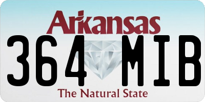 AR license plate 364MIB