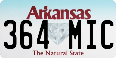 AR license plate 364MIC