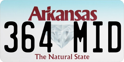 AR license plate 364MID