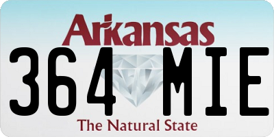 AR license plate 364MIE