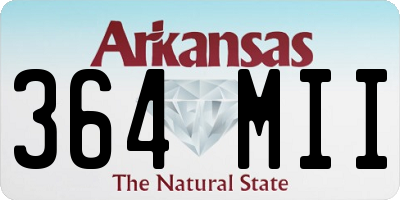 AR license plate 364MII