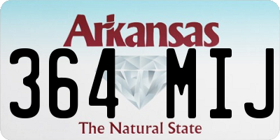 AR license plate 364MIJ