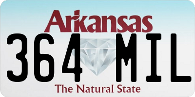 AR license plate 364MIL