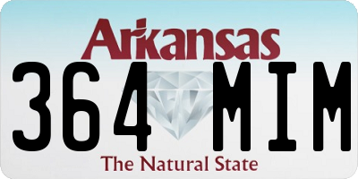 AR license plate 364MIM