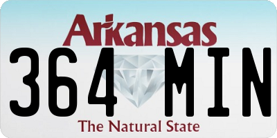 AR license plate 364MIN