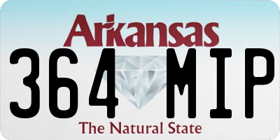 AR license plate 364MIP