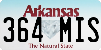 AR license plate 364MIS