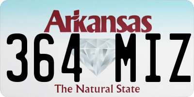 AR license plate 364MIZ