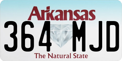 AR license plate 364MJD