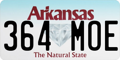 AR license plate 364MOE
