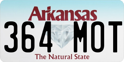 AR license plate 364MOT