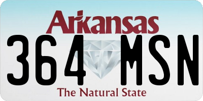 AR license plate 364MSN