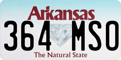 AR license plate 364MSO