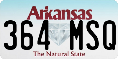 AR license plate 364MSQ