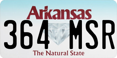 AR license plate 364MSR