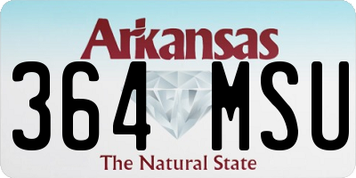 AR license plate 364MSU
