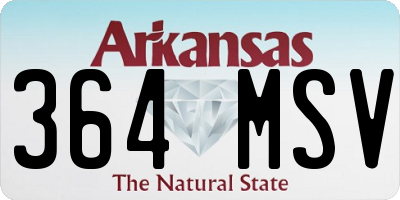 AR license plate 364MSV