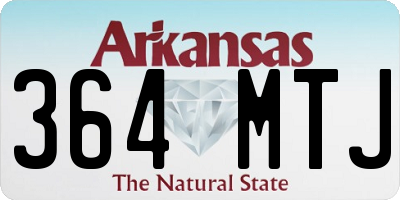 AR license plate 364MTJ
