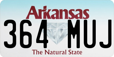 AR license plate 364MUJ