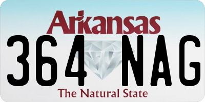 AR license plate 364NAG