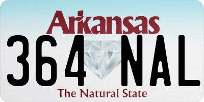AR license plate 364NAL