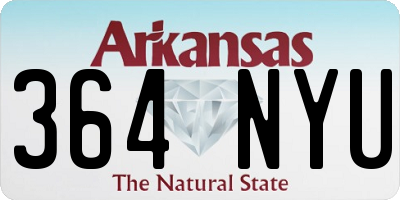 AR license plate 364NYU