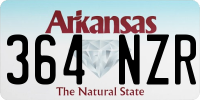 AR license plate 364NZR