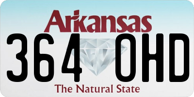 AR license plate 364OHD