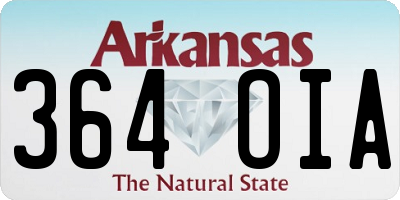 AR license plate 364OIA