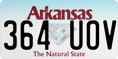 AR license plate 364UOV