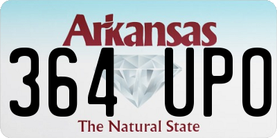 AR license plate 364UPO