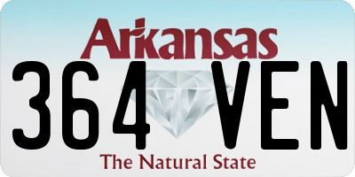 AR license plate 364VEN