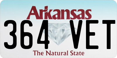 AR license plate 364VET