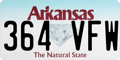 AR license plate 364VFW