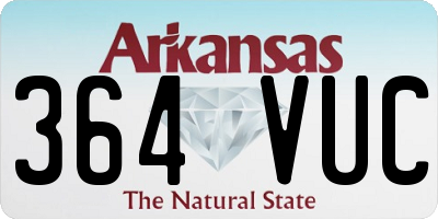 AR license plate 364VUC