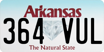 AR license plate 364VUL