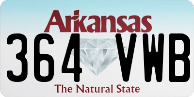 AR license plate 364VWB