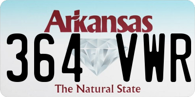 AR license plate 364VWR