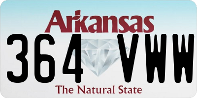 AR license plate 364VWW