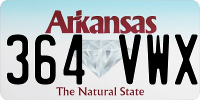 AR license plate 364VWX