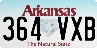 AR license plate 364VXB
