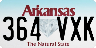 AR license plate 364VXK