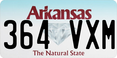 AR license plate 364VXM