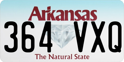 AR license plate 364VXQ