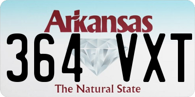 AR license plate 364VXT