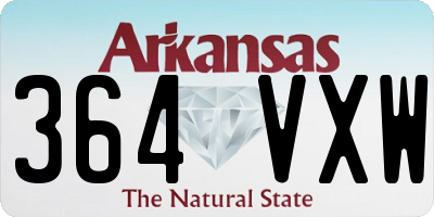 AR license plate 364VXW