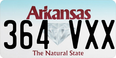 AR license plate 364VXX