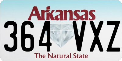 AR license plate 364VXZ