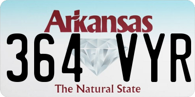 AR license plate 364VYR