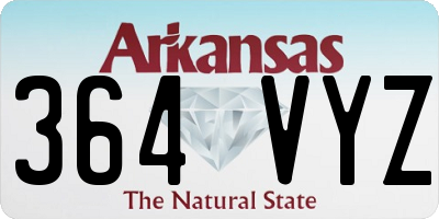AR license plate 364VYZ